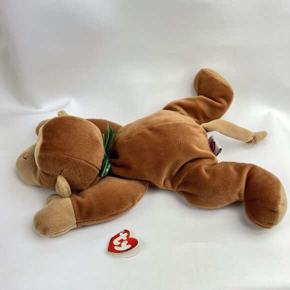 TY Pillow Pals Swinger Monkey Plush 90s VTG Brown 14 in Floppy Soft Sewn Eyes - Picture 6 of 11